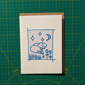 Sleepy Dog (greetings card)