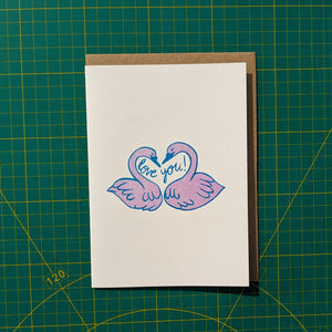Swans (greetings card)